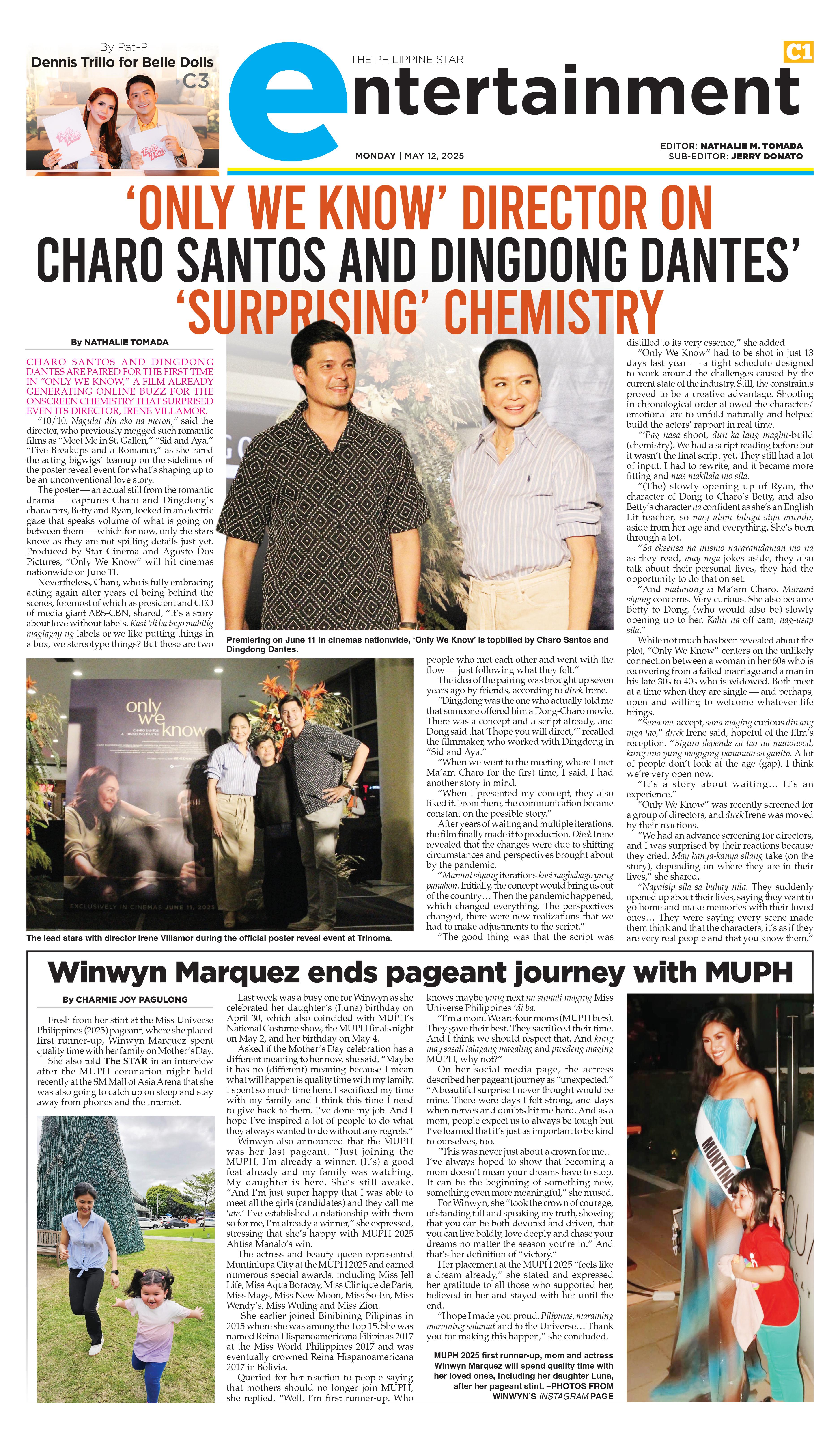 'ONLY WE KNOW' DIRECTOR ON CHARO SANTOS AND DINGDONG DANTES' 'SURPRISING' CHEMISTRY