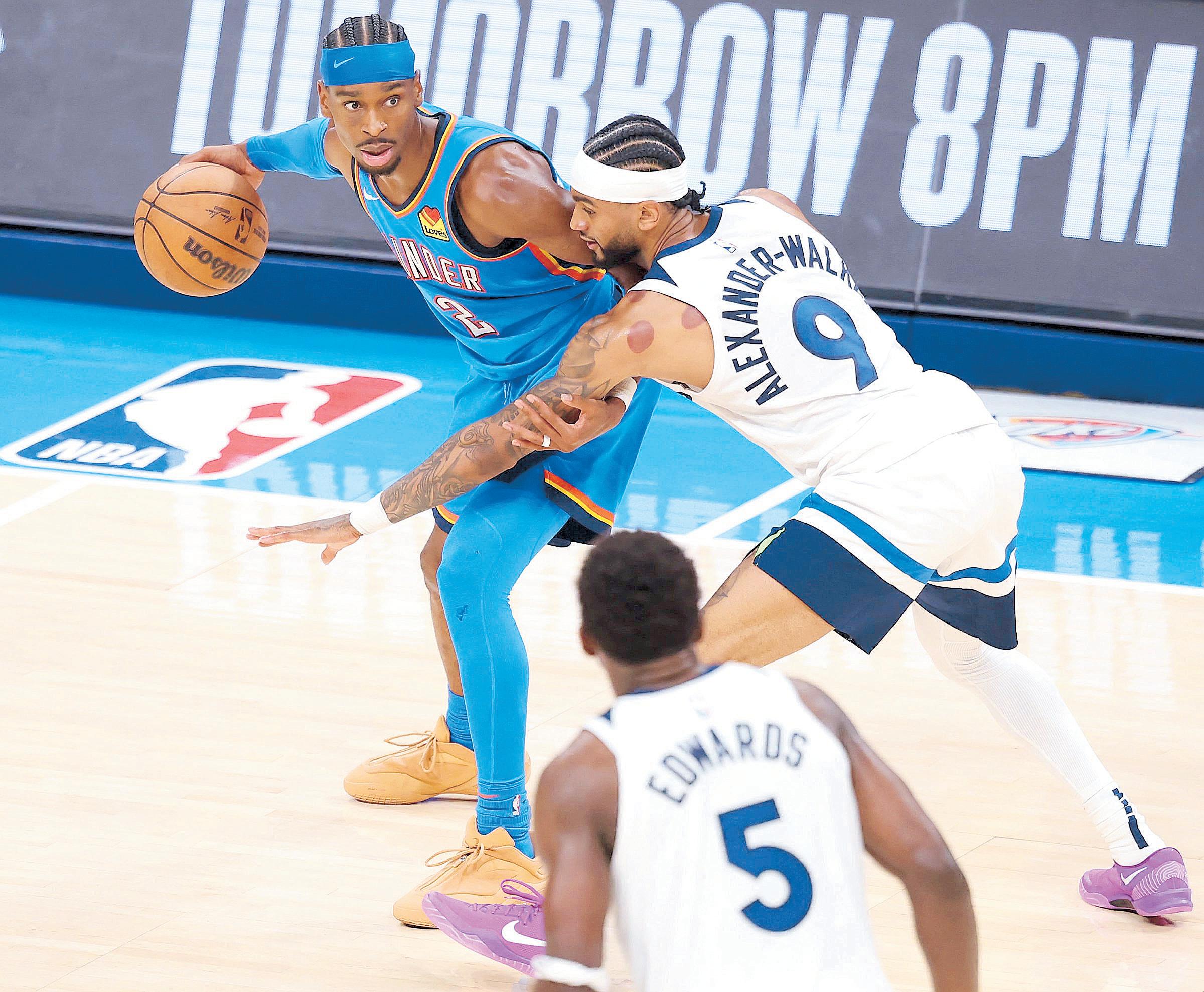 Thunder push Wolves in 0-2 hole