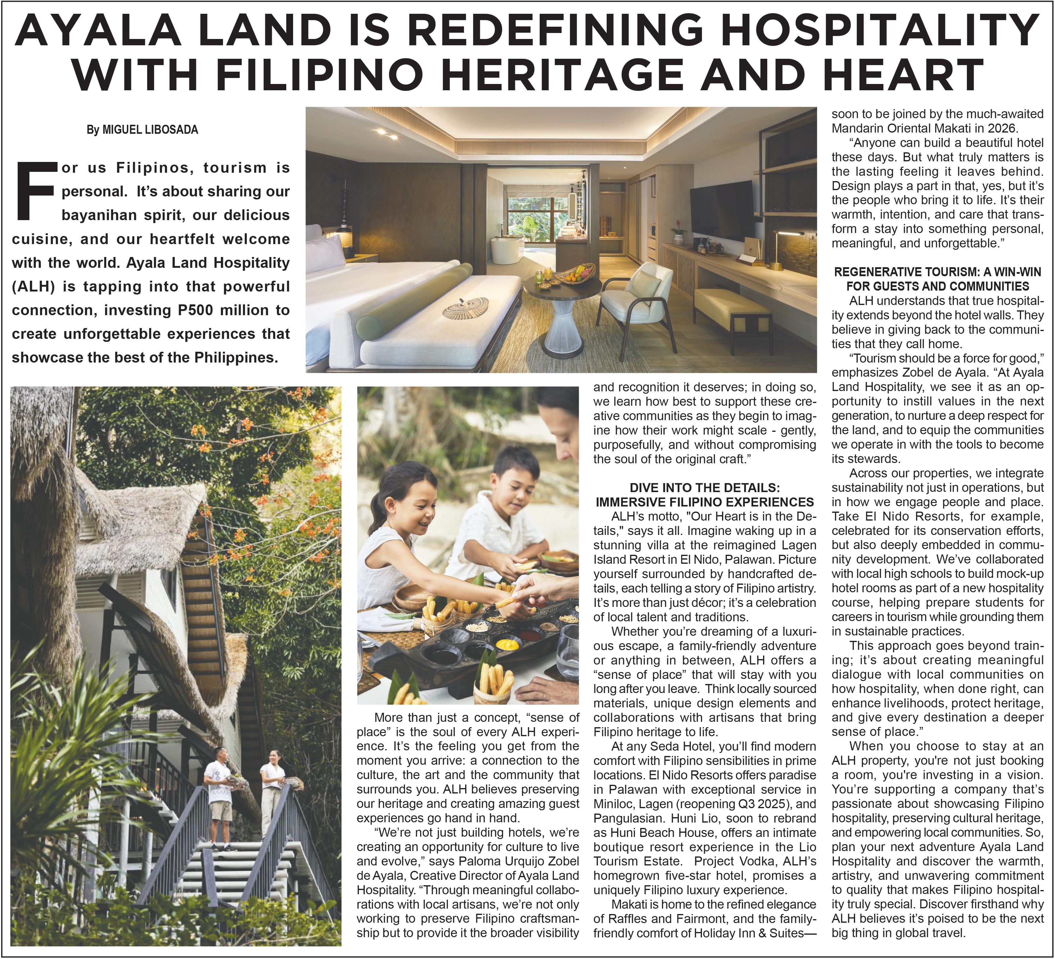 Ayala Land Is Redefining Hospitality With Filipino Heritage And Heart