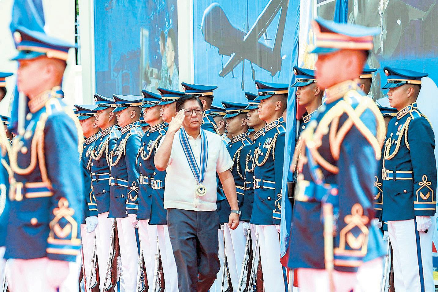 Marcos to PAF: Remain focused, unshaken in performing mission