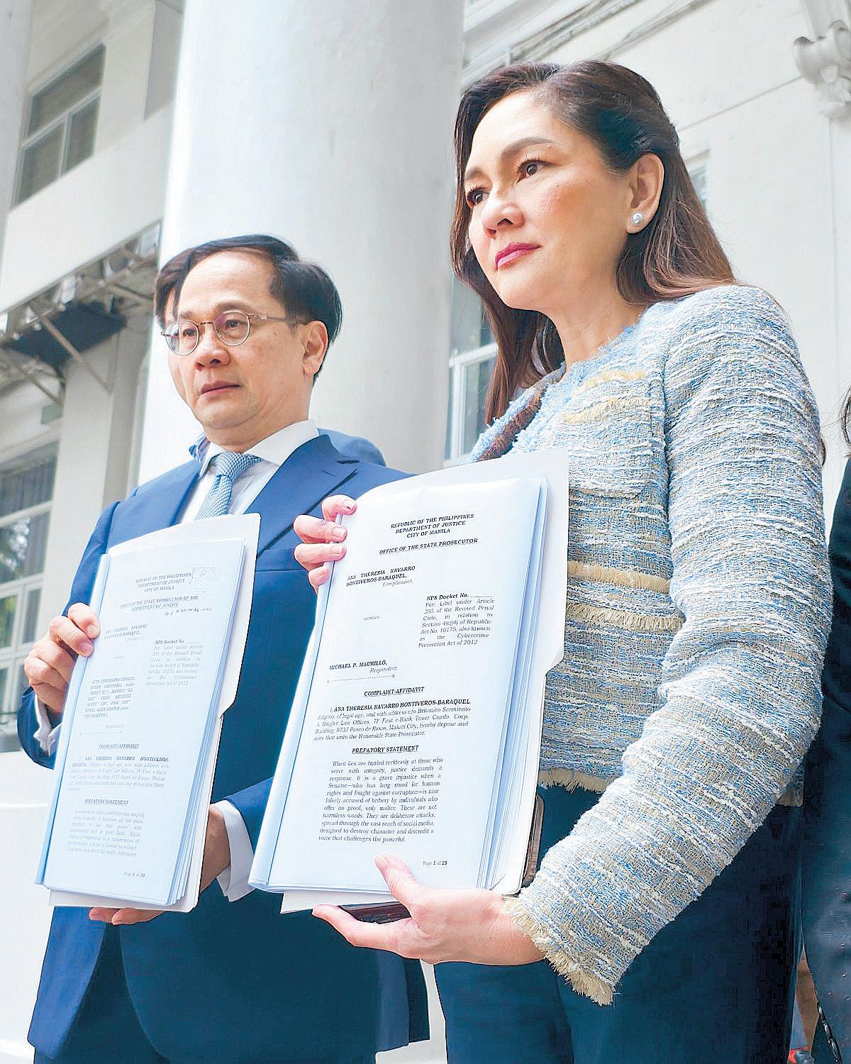 Hontiveros Sues Ex-Senate Witness, Vloggers for Cyberlibel