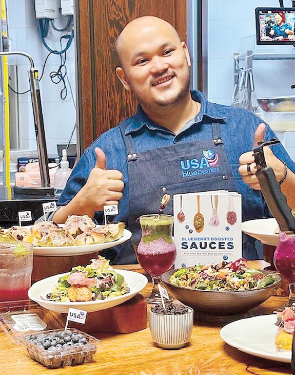 Chef Sonny Mariano's blueberry dishes are Khaiba