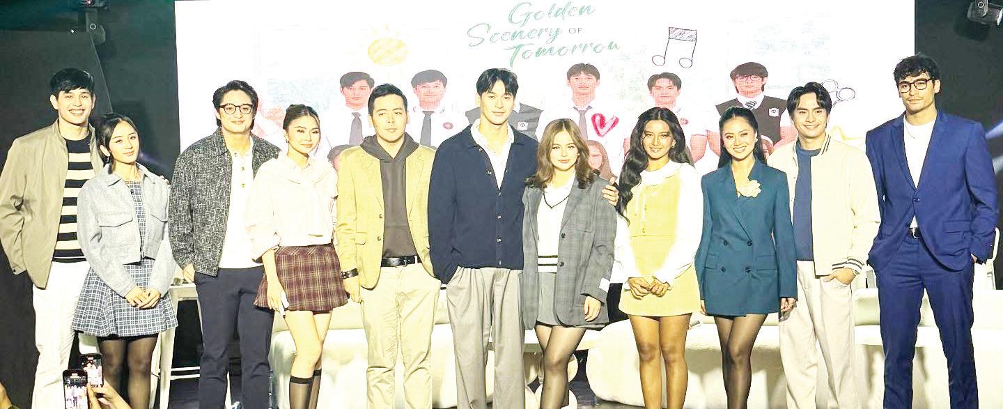 BEA BINENE AND WILBERT ROSS GET CLOSE WHILE FILMING 'GOLDEN SCENERY OF TOMORROW