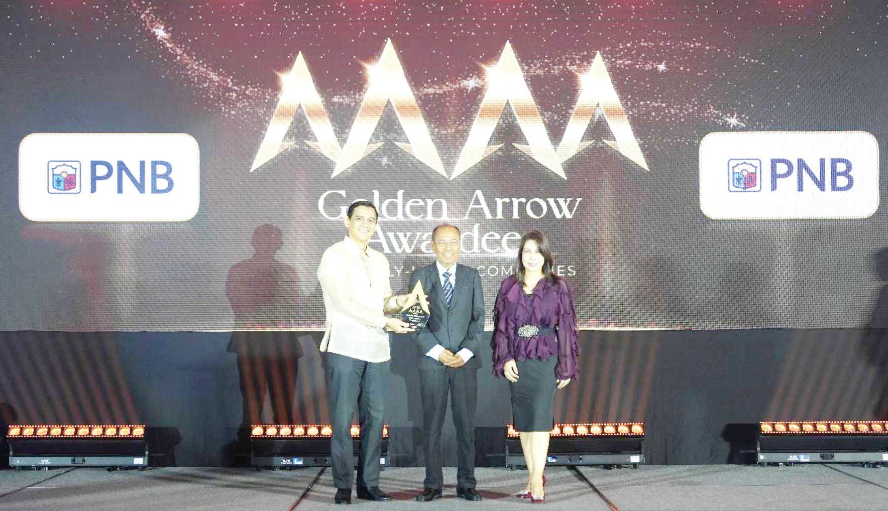 PNB bags fourth Golden Arrow Award