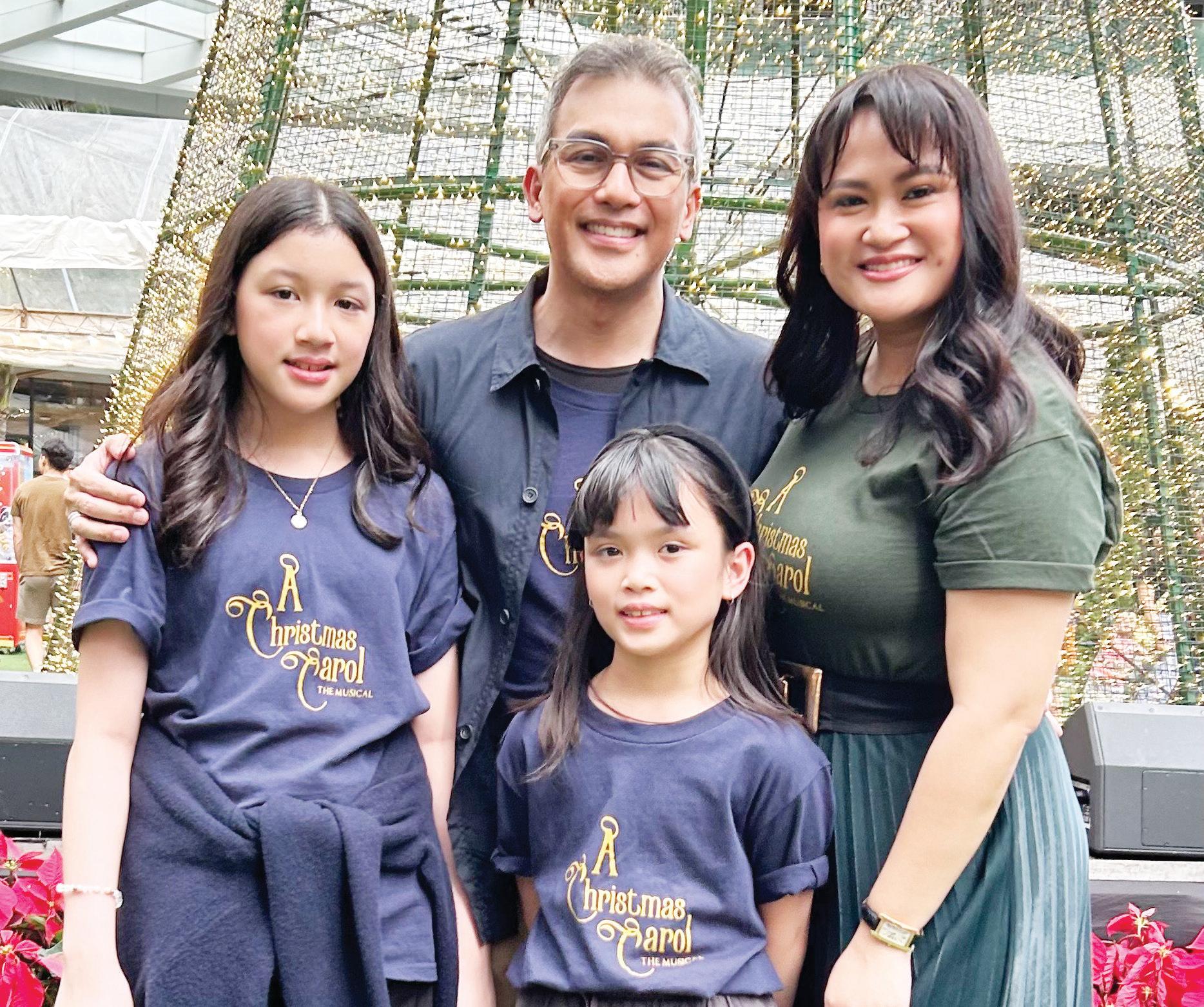Franco Laurel shares the stage with his three daughters