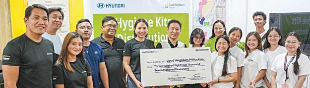 Hyundai Motor PH donates Php 386K and 849 hygiene kits to Good Neighbors PH