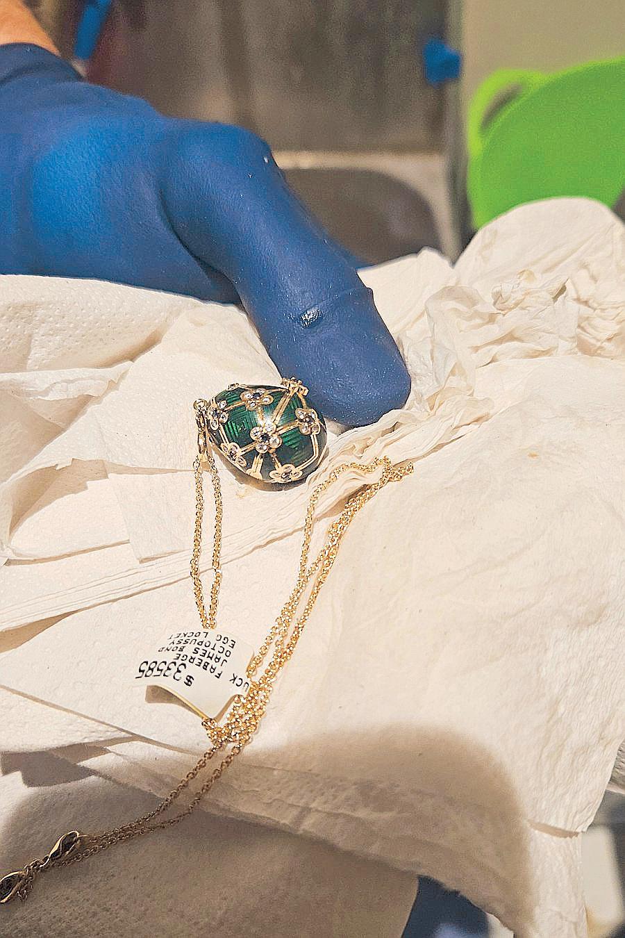 Police 'recover' Faberge egg swallowed by thief