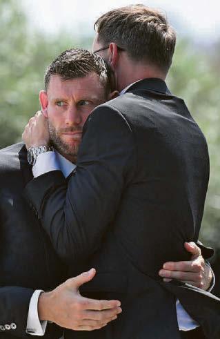 You'll never walk alone... Devastated teammates join family and fans to bid farewell to Diogo
