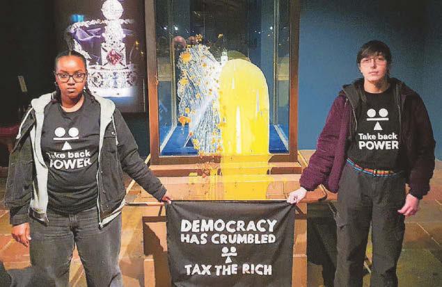 Protesters attack the Crown Jewels