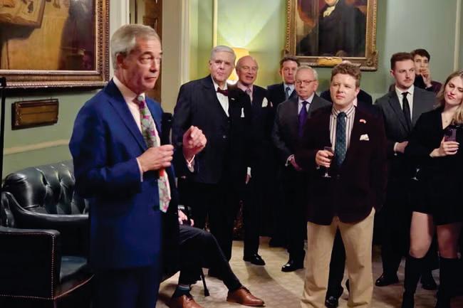 Farage and Truss at launch of climate-denial group