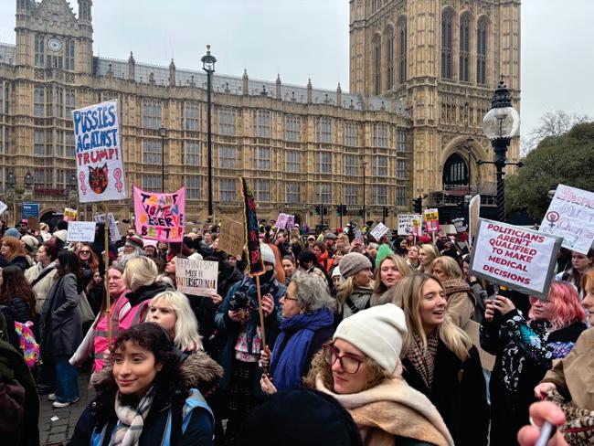 Thousands take to streets in protests for women's rights
