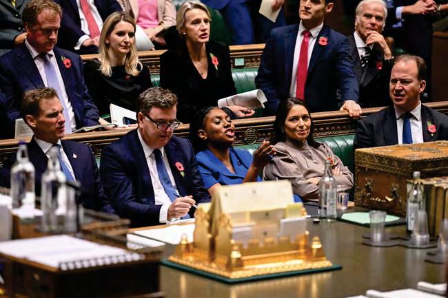 What is the row between Patel and Badenoch about?