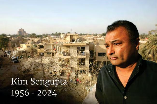 Hundreds gather for fond farewell to Kim Sengupta