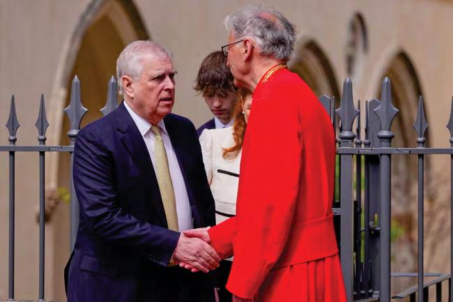 Andrew joins royal family for Easter Sunday service