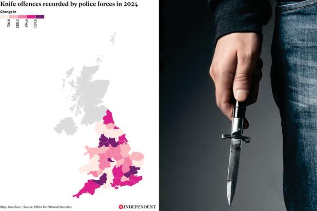 How and why knife crime is rising in England and Wales