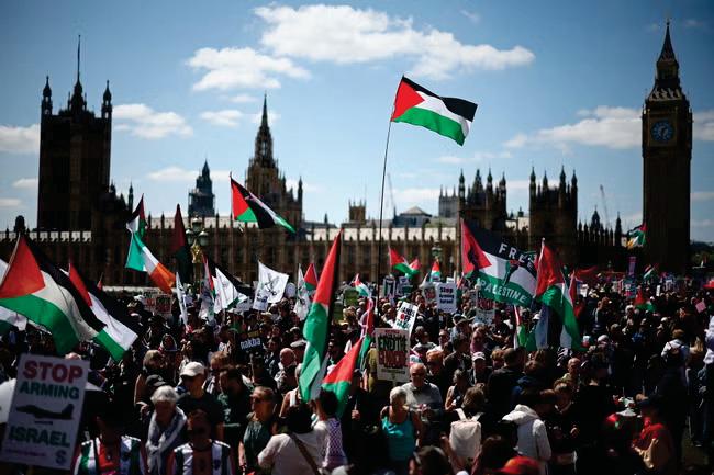Tens of thousands march on Whitehall as pro-Palestine protesters remember Nakba