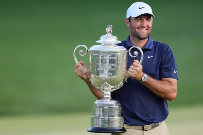 Scheffler holds off Rahm challenge to win US PGA