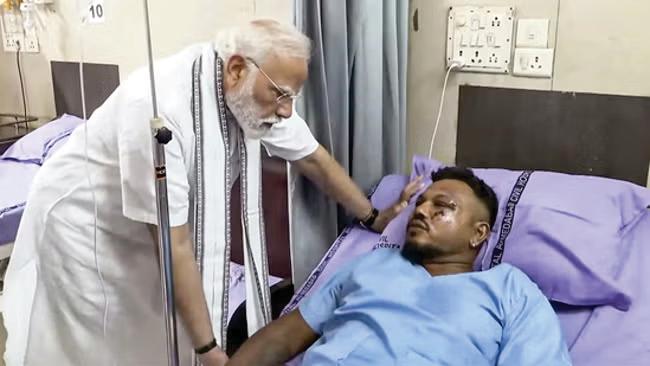 Modi visits Air India crash survivor as black box found
