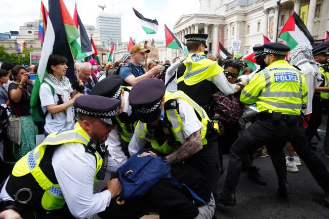 Palestine Action clash with police as group banned by No 10 under anti-terror laws