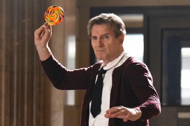 Neeson rescues his career with a turn to self-mockery