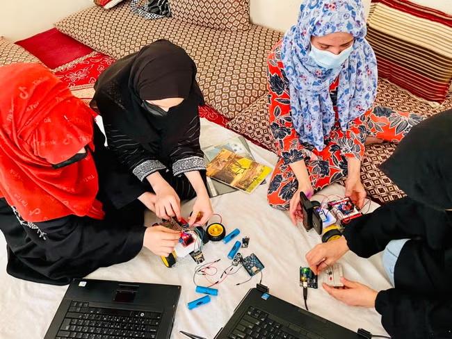 The Afghan girls building robots, and hope, at home