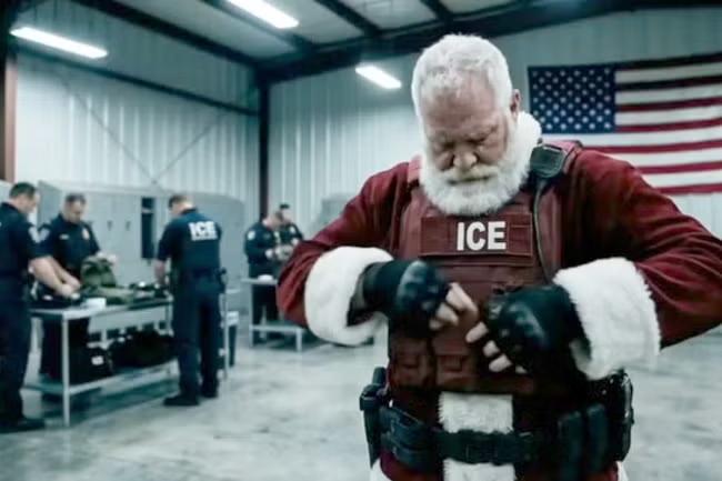 Santa rounds up migrants in ICE's AI Christmas advert