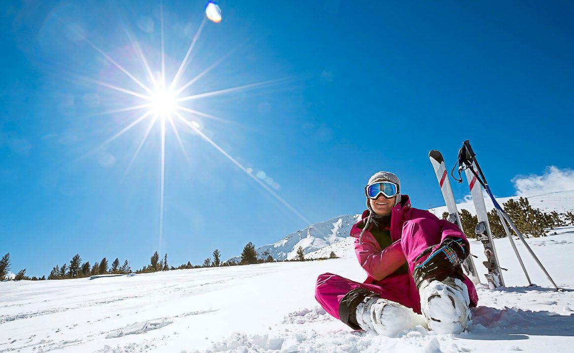 Chic skiing without slaloming] into the red