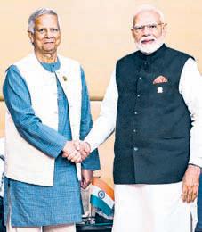 Modi meets Yunus, raises concerns over safety of minorities