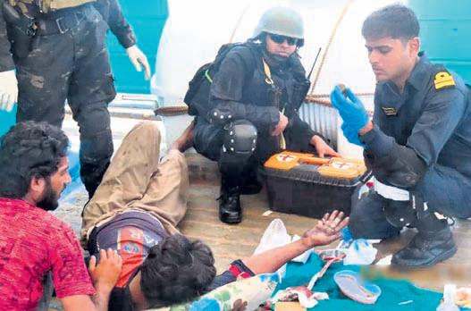 Navy provides medical aid to Pakistani crew