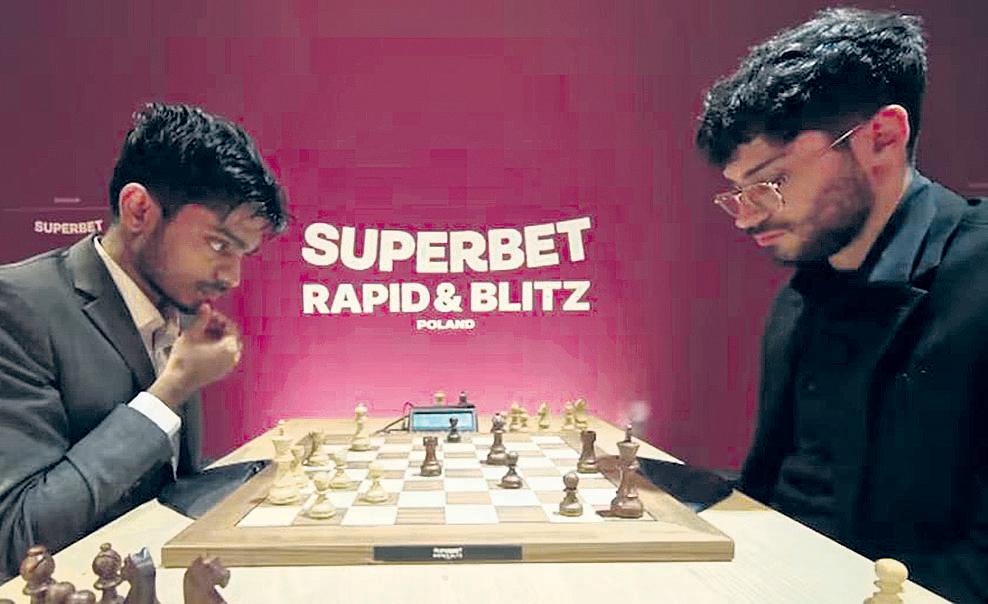 Chithambaram finishes joint first in rapid section