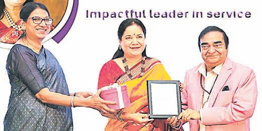 Sri Sri University's prez Rajita Kulkarni honoured