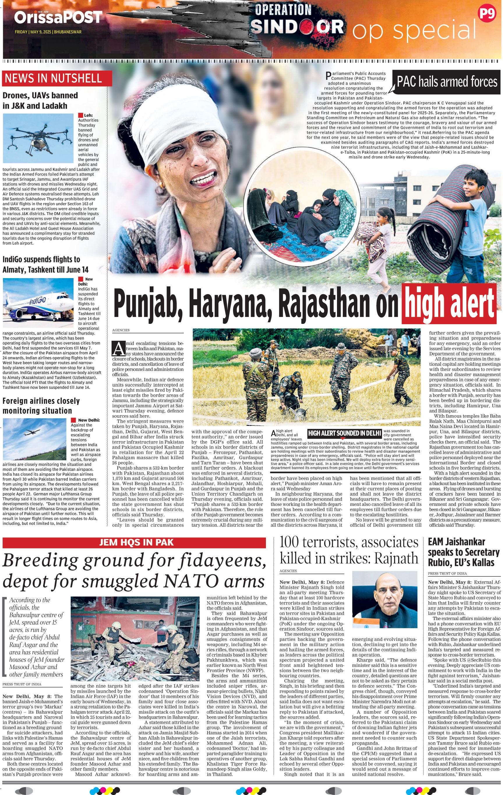 Punjab, Haryana, Rajasthan on high alert