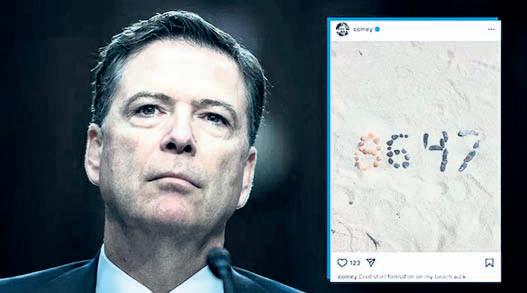 Ex-FBI chief under fire over '86 47' post on Trump