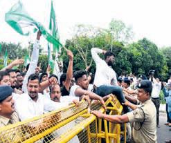 BJD demands 27% SEBC quota, stages dharna