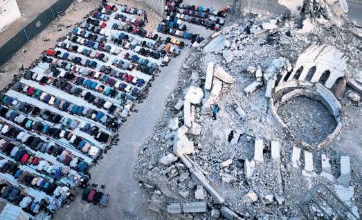 Gaza marks start of Eid with outdoor prayers in rubble