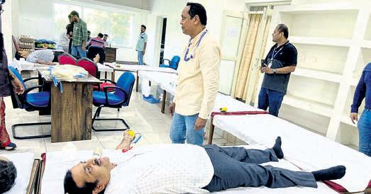BLOOD DONATION CAMP ORGANISED