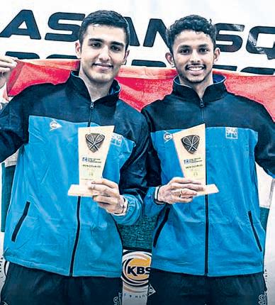 ASIAN SQUASH DOUBLES CHAMPIONSHIPS Clean sweep by India