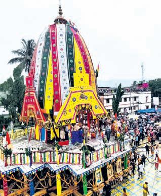 World’s tallest chariot halted due to rain; pulling to resume today