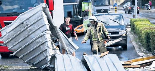 Storms, fires hit Balkans following extreme heat