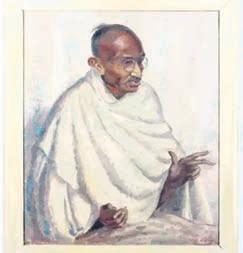 Rare oil portrait of Gandhi fetches millions at auction