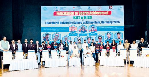 KIIT felicitates medal-winning athletes