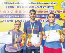 Sri Sri University scripts history; double gold in badminton c’ship