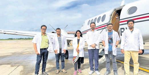 Doctors travel by air to treat critically ailing in Malkangiri