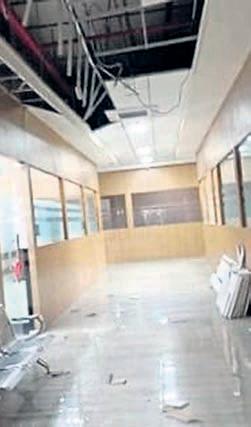 Portion of BMC office ceiling collapses