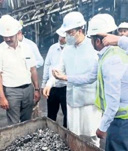 H&UD min visits Varanasi waste-to-charcoal plant