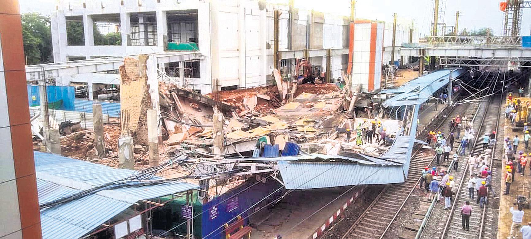 Cuttack rail station shed caves in