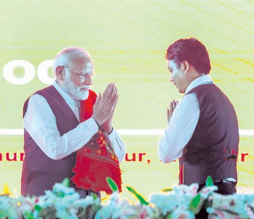 Modi vows to turn state into 'symbol of peace'