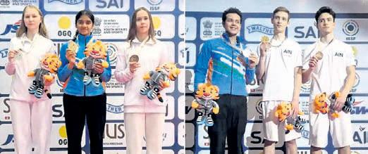 Anushka shoots second gold, Adriyan hits silver