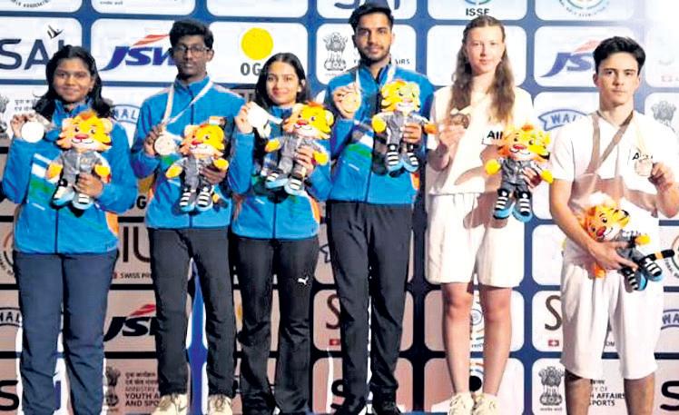 Gold & silver for air rifle mixed team; Chandrawat bags bronze