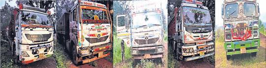 5 trucks seized over iron ore theft from OMC stockyard